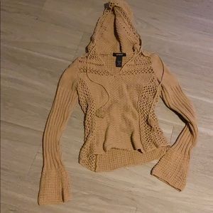Knitted sweater hoodie